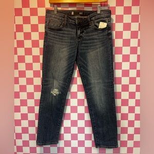 Kut from the Kloth Blue Skinny Jeans Distressed Style
